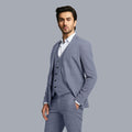 Flint grey Premium plain English super 140's blended wool and cashmere suiting fabric-D10924 Regal Fabrics