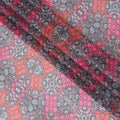 Multicolor printed synthetic chiffon fabric in floral design-D11015 Regal Fabrics