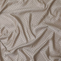 Khaki grey premium silk brocade fabric with same tone jacquard having gold metallic lurex in fancy design-D12461