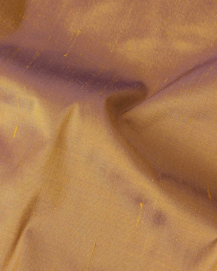 نسيج من الحرير الخام الخالص الفاخر باللون الذهبي-D12053
