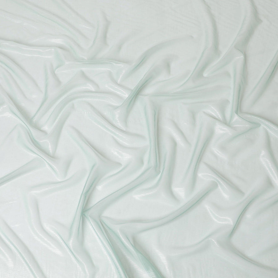 Moss green plain French lame silk chiffon fabric with shiny finish-D6481