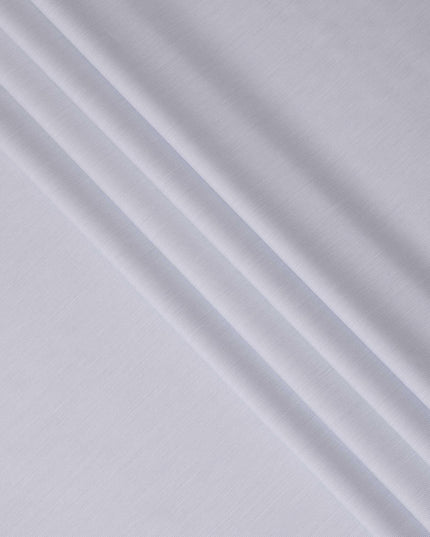 White Premium pure 100% Swiss cotton shirting fabric with blue stripe design-D14680 Regal Fabrics