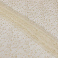 Cream premium pure silk chiffon fabric with gold and silver metallic lurex in fancy design-D13233