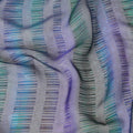 Multicolor Premium Pure silk chiffon fabric with gold and silver metallic lurex in batik design-D8860 Regal Fabrics