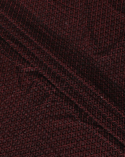 Dark maroon premium pure silk blended velvet same tone embroidery having sequins in fancy design-D13669 Regal Fabrics