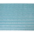 Ocean blue nylon tulle fabric with same tone embroidery and sequins in stripe design-D6671