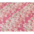 Magenta pink synthetic chiffon fabric with multicolor print having sequin embroidery in floral design-D15438