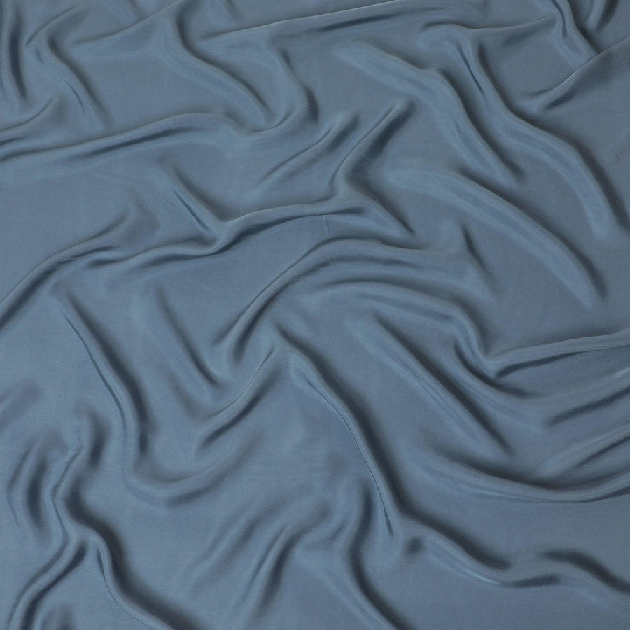 قماش كوبرو قابل للتحلل البيولوجي بنسبة 100% بلون أزرق فولاذي -D13952