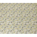 Sage green synthetic crepe fabric with multicolor print having stone work in floral design-D15312