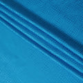 Petrol blue premium pure silk crepe fabric with same tone jacquard in fancy design-D11953