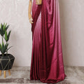 Light pink to maroon Premium pure silk saree having stone work in Ombre design-D15505