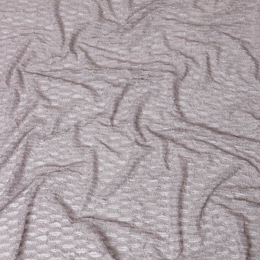 قماش تول نايلون بنفسجي فاتح مع تطريز فاخر بنفس اللون مع ترتر بتصميم فاخر-D11726