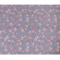 Lavender viscose crepe fabric with sage green, baby pink and light lilac print in floral design-D15651