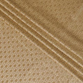Latte beige silk brocade fabric with gold metallic lurex in bouquet design-D11308