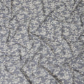 Iron grey cotton voile fabric with beige and off white print in floral design-D14838
