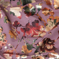 Light plum cotton voile fabric with multicolor metallic foil print in floral design-D9779 Regal Fabrics