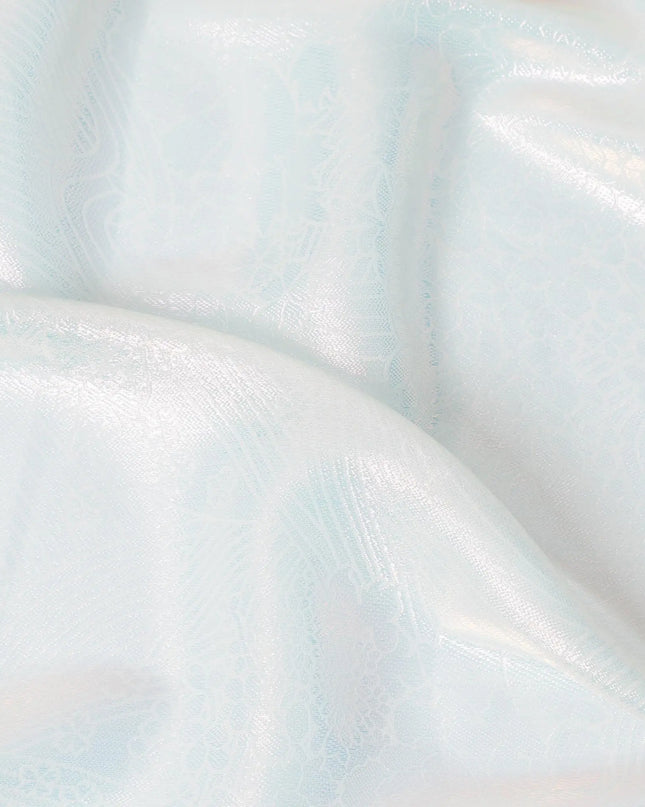Pearl river grey synthetic chiffon fabric with same tone metallic lurex in floral design-D10113 Regal Fabrics