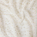 Cream premium pure silk chiffon fabric with gold and silver metallic lurex in fancy design-D13233
