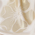 Off white premium pure silk crepe fabric with gold metallic lurex in floral design-D13707 Regal Fabrics