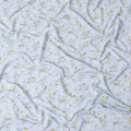 Powder blue synthetic crepe fabric with multicolor print in floral design-D15301 - Regal Fabrics