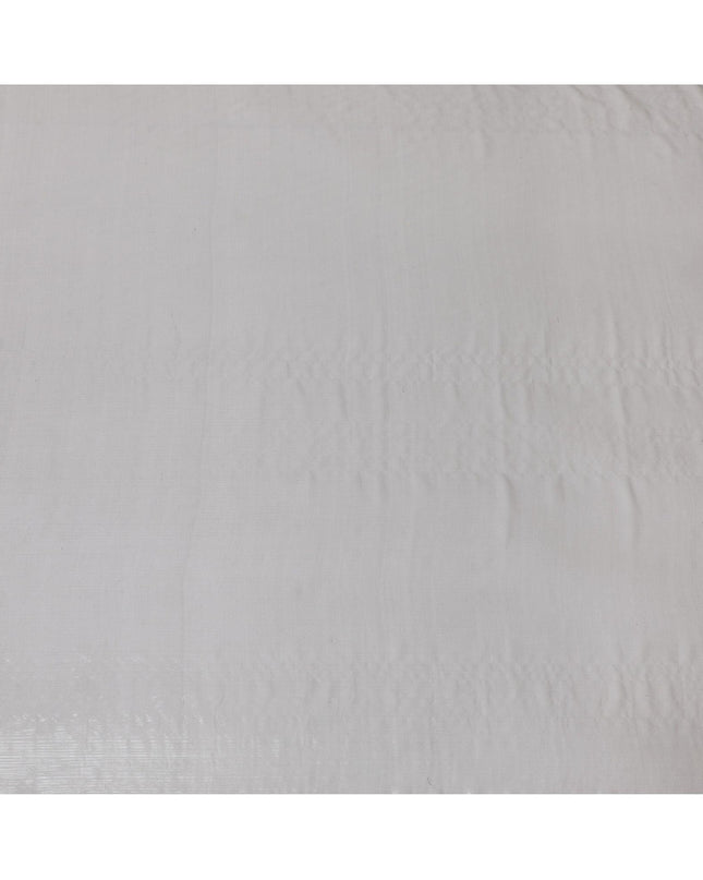 Steel grey plain French lame silk chiffon fabric with shiny finish-D6477