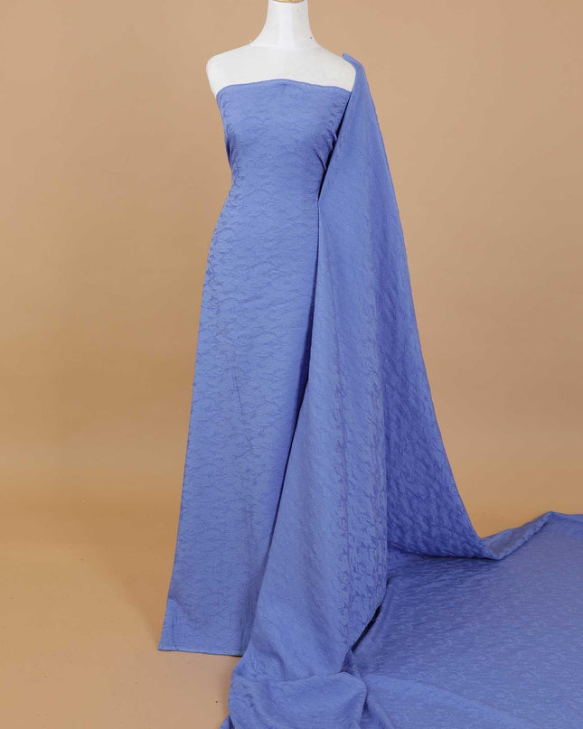 قماش بروكار صناعي أزرق اللون على شكل زهرة الذرة مع نسج بنفس اللون بتصميم ذاتي -D9259