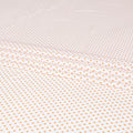 White viscose crepe fabric with royal orange dots print in polka dot design-D7824 Regal Fabrics