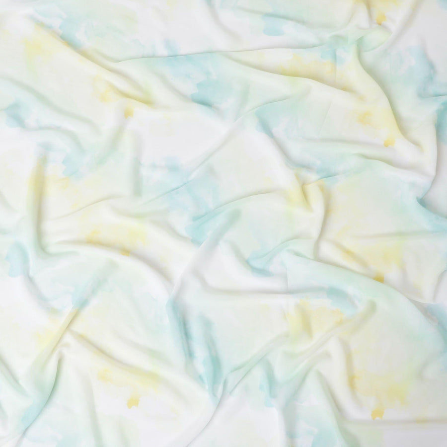 قماش جورجيت مطبوع متعدد الألوان بتصميم تجريدي-D10304