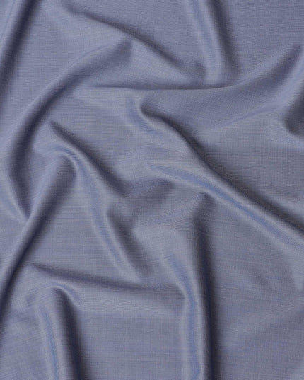 Baby blue plain premium pure Italian Super 120's all wool suiting fabric-D14811