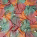 Multicolor premium pure silk chiffon garbasaar with same tone metallic lurex in fancy design-D11587 Regal Fabrics