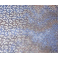 Blue premium pure silk chiffon fabric with multicolor print having silver viscose in dot design-D13115