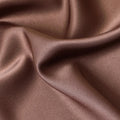 Brown plain pure crepe satin fabric-D7529