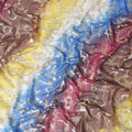 Multicolor Premium pure silk chiffon with gold metallic lurex in abstract design-D11365