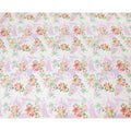 Off white Italian cotton voile fabric with Paris green, light lavender, carnation pink and black print in floral design-D6384 Regal Fabrics