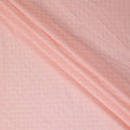 Salmon peach cotton voile fabric with same tone embroidery in chikankari design-D12484