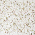 Off white premium pure silk chiffon fabric with same tone, sequins embroidery in floral design-D13677