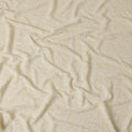 Yellow lace fabric with off white lace net and golden sequins in abstract design Regal Fabrics