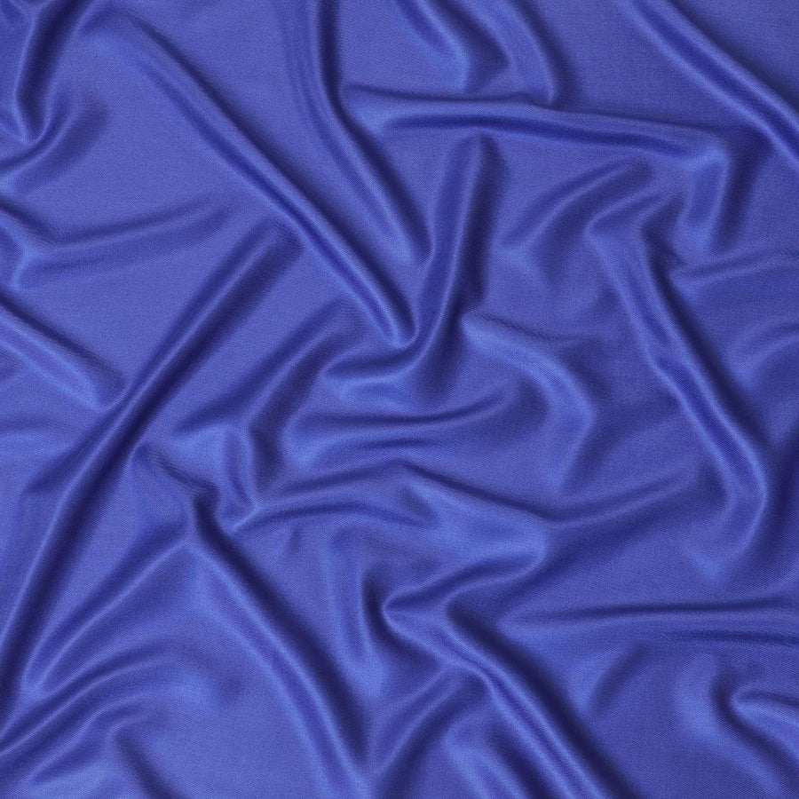Royal blue plain pure Italian viscose crepe fabric-D8102
