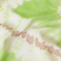 Mint green, light beige, pale brown blended viscose fabric with tie and die print in fancy design-D12467 Regal Fabrics