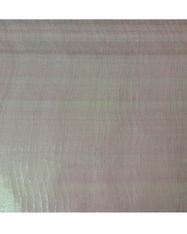 قماش شيفون من الحرير الخالص باللون البني مع لوريكس معدني بنفس اللون بتصميم ذاتي -D13557