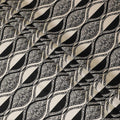 Cream Premium Italian viscose fabric with black print in abstract design-D12362 Regal Fabrics