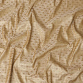 Latte beige silk brocade fabric with gold metallic lurex in bouquet design-D11308
