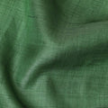 Emerald green plain blended tussar silk fabric-D12247