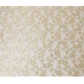 Beige Premium pure French (Fransawi) silk chiffon fabric with grey viscose and gold metallic in floral design-D14276