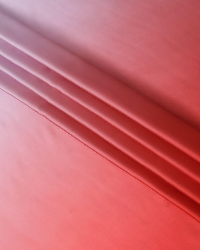 قماش من الشيفون الحريري الخالص الفاخر بتصميم أومبري-D13391 من الخزامي الفاتح إلى الأحمر القرميدي