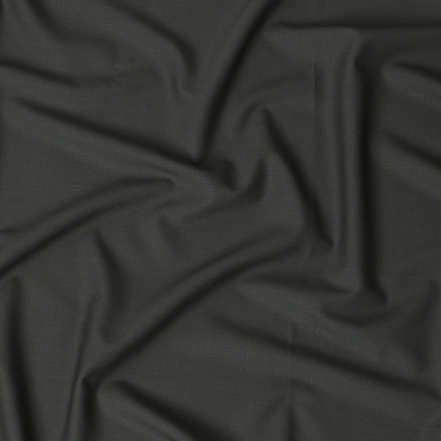 Olive Plain Premium Pure Italian all wool suiting fabric-D14691 Regal Fabrics
