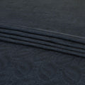 Dark petrol blue 100% biodegradable cupro fabric with same tone jacquard in self design-D6987