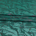 Bottle green Premium pure silk chiffon fabric with multitone metallic lurex in abstract design-D9657