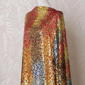 Multicolor Premium pure silk blended velvet makmal dirac fabric with gold metallic lurex in abstract design-D14859 Regal Fabrics