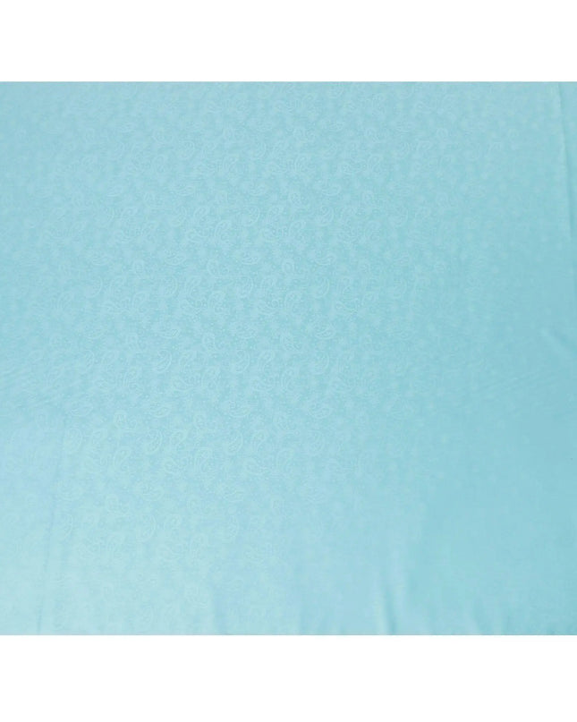 Electric blue cotton satin fabric in self design having same tone jacquard-D6824 Regal Fabrics